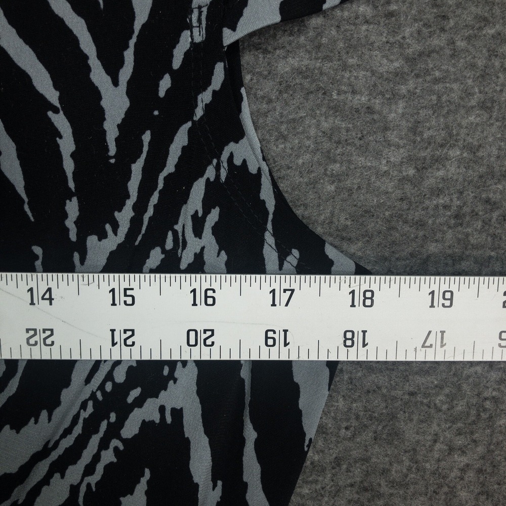 Y2K En Focus Studio Dress Zebra Print Belted Black Knee Length Womens Size 8 - Picture 5 of 7